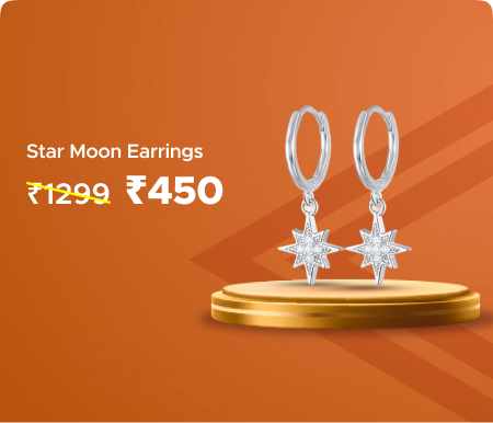 Star Moon Earrings @ Rs 450 Worth Rs 1299